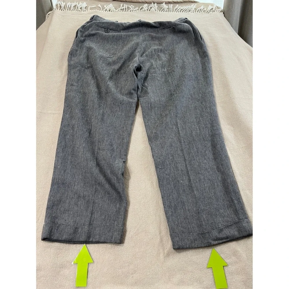 VTG Polo Ralph Lauren Linen Viscose Double Pleated Cuffed Pant Men 42(40x32 Gray